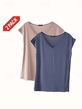 olcso Egyszerű ujjatlan felső-Női Camisole Tank Top Tömör szín Sima Napi Ujjatlan V-alakú Normál felsők Fehér és Kék Fehér és Piros Piros / fekete Zöld / Piros Fehér és Rózsaszín Tavasz, Ősz, Tél, Nyár