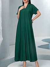 voordelige Vloerlengte-Jurksets Moeder van de Bruid Jurk Elegante V-hals Vloerlange Chiffon Lange Mouwen met Sequins Kant