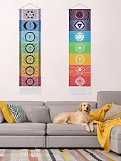 tanie Wiszący i tkany gobelin na ścianę-Boho gobelin Chakra tkany gobelin nordycka dekoracja do salonu sypialni boho zasłona na ścianę frędzle