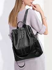preiswerte Mode Rucksäcke-Wandelbare Rucksack-Geldbörse aus Kunstleder für Damen – multifunktionale, diebstahlsichere Umhängetasche mit Kopfhörerloch und Reißverschlusstasche für den Schulalltag, Freizeitreisen und die Arbeit