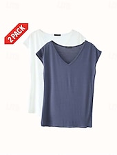 olcso Egyszerű ujjatlan felső-Női Camisole Tank Top Tömör szín Sima Napi Ujjatlan V-alakú Normál felsők Fehér és Kék Fehér és Piros Piros / fekete Zöld / Piros Fehér és Rózsaszín Tavasz, Ősz, Tél, Nyár