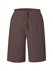 お買い得  ショーツ-女性用 チノパン バミューダショーツ 旅行度假风 ファッション ベーシック 膝丈 ハイウエスト 平織り ポケット 弾性ウエストバンド 快適 ソフト マイクロエラスティック アウトドア ストリート アーミーグリーン 海軍 ブラック ホワイト 夏 春 レギュラー