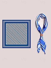 cheap Men&#039;s Ties &amp; Bow Ties-Men’s Paisley Print Square Neck Scarf with Leather Buckle, Vintage Style Polyester Bandana for Outdoor Travel, Parties and Daily Fashion