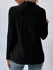 abordables Cardigans et vêtements d&#039;extérieur-Femmes Veste Décontractée Respirant Confortable Ourlet irrégulier Occasionnel Uni Vacances Rue Occasionnel Tenue quotidienne Ouvert devant Régulier Sans Col Coupe régulière manche longue Vêtements