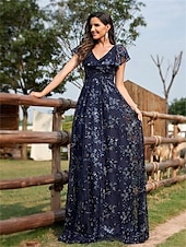 abordables Champagne-Robes de quinceanera en forme A Robe élégante Robe de mariage formelle longueur sol manches courtes col en V sequins dos en V avec sequins
