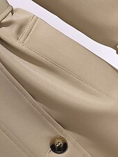 halpa Trench Coats-Naisten Trenssitakki Mukava Napit Tasku Muoti Moderni Tavallinen Bile Viikonloppu Kaksirivinen Pitkä Sänkyjen avaus Normaali Pitkähihainen Päällysvaatteet Musta Khaki Syksy Talvi