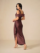 ieftine Rochii Party-Pentru femei Rochie Lunga Rochie Maxi Rochie de petrecere Bodycon Elegant Petrecere Zi de Naștere Club Fit regulat Simplu Fără manșon Curele de Maroniu Vară