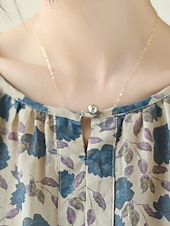 ieftine Cămăși-Pentru femei Cămăși Bumbac In Floral De Bază Casual Lungime Manșon 3/4 Stil Nautic Topuri obișnuite Zilnic Imprimeu Albastru piscină Vară