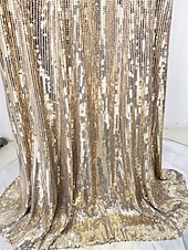 abordables JAUNE-Robe Quinceanera Sirène  Trompette Robes Élégante Robe de Mariage Formelle Longueur Maxi Manches Longues Col Rond Pailletée avec Paillettes