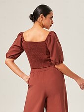 economico Bluse e camicie-camicetta smock in misto lyocell