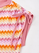 economico Abiti da vacanza-miniabito arancione elasticizzato in maglia arricciata