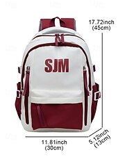 preiswerte College-Rucksäcke-Preppy-Rucksack für Damen in mehreren Farben mit SJM-Logo – leicht und robust mit verstellbaren Schultergurten, geeignet als Freizeittasche und Schultasche für den täglichen Gebrauch