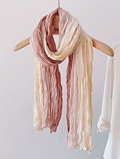 economico Cravatte e papillon da uomo-sciarpa leggera in chiffon stropicciato da uomo con effetto tie-dye sfumato, perfetta per viaggi bohémien, stratificazione quotidiana e look primaverili/autunnali