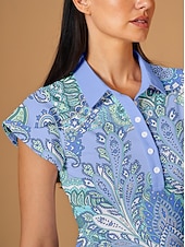 ieftine Îmbrăcăminte de golf pentru femei-Pentru femei Tricou POLO Albastru Deschis Manșon scurt Topuri Vestimenta Golf Doamnelor Haine Ținute Poartă Îmbrăcăminte