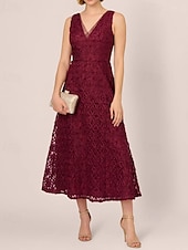 economico Lunghezza del tè-Abito da sposa a trapezio, elegante, semplice e minimalista, con scollo a V, lunghezza al pavimento, in pizzo, tulle, senza maniche, con applicazioni ricamate a nastro, 2025