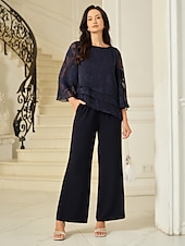 preiswerte Elegante Oberteile-Damen Spitzenbluse Bluse Elegante Oberteile Chiffon Tops Einfarbig Blumen Elegant Stilvoll Halbarm Flattrige Ärmel U-Boot-Ausschnitt Normale Oberteile Hochzeitsgast Arbeit Täglich Asymmetrischer Saum