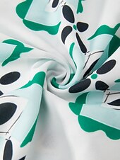 economico Abiti floreali-abito midi geometrico con vita stretta