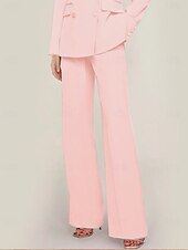 economico Tailleur pantalone della mamma-Tuta / Completo Pantalone Abito da cerimonia per signora Formale Ospite di nozze Elegante Colletto a Camicia Lunghezza al pavimento Chiffon Elasticizzato Manica Lunga con Bottoni Tinta unita 2025