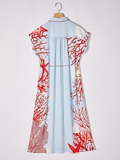 preiswerte Kleider für die Ferien-Damen Freizeitkleid Langes Kleid Maxikleid Blau Ärmellos Ozean Sommer Neckholder Elegant Urlaub XS S M