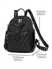 tanie Plecaki Fashion-damski wodoodporny pikowany nylonowy plecak - stylowa, lekka torba na co dzień z górnym uchwytem i wieloma kieszeniami do szkoły, pracy, podróży i codziennego użytku