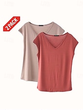 olcso Egyszerű ujjatlan felső-Női Camisole Tank Top Tömör szín Sima Napi Ujjatlan V-alakú Normál felsők Fehér és Kék Fehér és Piros Piros / fekete Zöld / Piros Fehér és Rózsaszín Tavasz, Ősz, Tél, Nyár