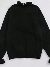 economico Cardigan e capispalla-Per donna Felpa Casual Morbido Colore Puro A Coste Scollo a V Bottoni Lavorato a maglia Manica Lunga Top Regolari Maglia All&#039;aperto Quotidiano Weekend Nero Bianco Estate Primavera