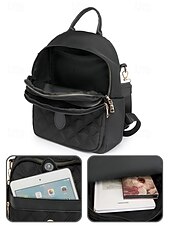 tanie Plecaki Fashion-damski wodoodporny pikowany nylonowy plecak - stylowa, lekka torba na co dzień z górnym uchwytem i wieloma kieszeniami do szkoły, pracy, podróży i codziennego użytku