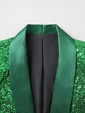 billiga Herrars klassiska kavajer-Herr Kavaj Företag Cocktailfest Bröllopsfest Mode Ledigt Vår Höst Polyester Ensfärgat Ficka Knappar Bekväm Enkelknäppt Blazer Grön