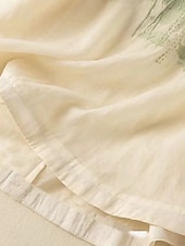 ieftine Cămăși-Pentru femei Cămăși Bumbac In Culoare solidă Elegant Stilat De Bază Manșon scurt Stil Nautic Topuri obișnuite Zilnic Brodat Roz Îmbujorat Mov Caisă Vară Primăvară