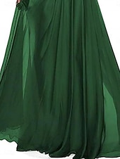 preiswerte Bodenlänge-A-Linie Brautmutterkleid Elegant Herzförmiger Ausschnitt Bodenlang Polyester Kurzarm mit Falten 2025