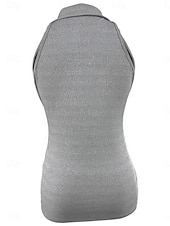 ieftine Top simplu-Pentru femei Camisole Tank Top Culoare solidă Modern Casual Fără manșon Guler Cămașă Topuri obișnuite Zilnic Fermoar Negru Roșu Vin Albastru piscină Maro Trifoi Vară
