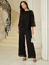 voordelige Kant Tops-Dames Kanten overhemd Blouse Geklede topjes Chiffon-topjes Effen Kleur Bloemig Grafisch Elegant Stijlvol Basic Halve mouw Flutter mouw Boothals Normale tops Bruiloft gast Werk Dagelijks Asymetrische