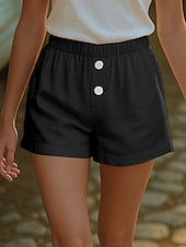 economico Cortometraggi grafici-Per donna Chinos Shorts Vacanza Vintage Stile Etnico Corto Vita Alta Grafico Fibbia Stampato Traspirante Morbido All&#039;aperto Micro-elastico Formale All&#039;aperto Vacanza Rosso rubino Nero Bianco Rosa