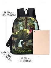 olcso Gyerekek és tinédzserek hátizsákok-3 darabos dinoszaurusz hátizsák szett gyerekeknek – t-rex mintás iskolatáska uzsonnástáskával és tolltartóval, tartós, könnyű könyvtáska fiúknak és lányoknak, ideális iskolába, utazáshoz és születésnapi ajándékokhoz (Vincent Hie)