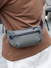 economico Borselli da uomo-Marsupio impermeabile da uomo con strisce riflettenti - marsupio antigraffio, indossabile come borsa a tracolla, adatto per spostamenti quotidiani, viaggi e attività all&#039;aperto