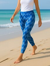 billiga Leggings-Dam Damasker Semester Vintage Etnisk Stil Ankellång Hög midja Grafisk Knytbatik Abstrakt 3D-utskrift Snabb tork Mateial som andas Mjuk Elastisk Utomhus Hem Casual Svart Rosa Blå Höst Smal passform