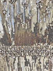 abordables JAUNE-Robe Quinceanera Sirène  Trompette Robes Élégante Robe de Mariage Formelle Longueur Maxi Manches Longues Col Rond Pailletée avec Paillettes