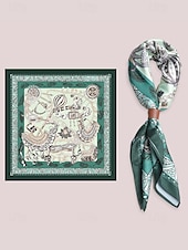 cheap Men&#039;s Ties &amp; Bow Ties-Men’s Paisley Print Square Neck Scarf with Leather Buckle, Vintage Style Polyester Bandana for Outdoor Travel, Parties and Daily Fashion
