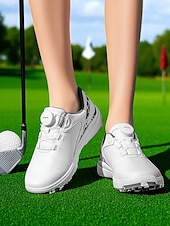 abordables Zapatos de Golf para Mujeres-Zapatos de golf ligeros para mujer: zapatillas deportivas modernas con detalles en rosa para la práctica diaria del golf y actividades al aire libre en verano.