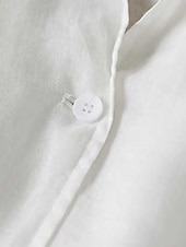 cheap Shirts-Women&#039;s Cotton Linen Blazer Solid Color Stylish Basic Casual Long Sleeve Shirt Collar Regular Tops Work Daily Buttons White Yellow Summer