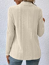 abordables Cardigans et vêtements d&#039;extérieur-Femmes Veste Décontractée Respirant Confortable Ourlet irrégulier Occasionnel Uni Vacances Rue Occasionnel Tenue quotidienne Ouvert devant Régulier Sans Col Coupe régulière manche longue Vêtements