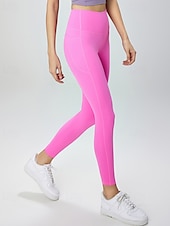 economico Leggings e collant da yoga-Per donna Pantaloni fitness Pantaloni da Pilates Pantaloni da yoga con tasche Leggero Vita Alta Palestra Pilates Zumba Pantaloni Rosa Caffè Autunno Gli sport Abbigliamento sportivo Micro-elastico