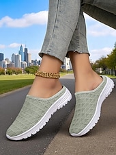 billige Sneakers til kvinner-Rosa nettingsko til dame – lette, pustende mullesneakers for utendørs trening, bypendling og uformelle reiser