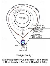 abordables Collier pour femme-Ensemble de colliers à breloques bohèmes superposés pour femmes – pendentifs multicouches mauvais œil, soleil et étoile avec tour de cou en perles, pour la mode spirituelle, les festivals et le quotidien