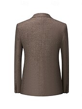 voordelige Formele pakken-heren wollen tweed pakken bruiloft zakelijk visgraat pakken bruin grijs retro formeel op maat 3-delig enkelrijs tweeknoops