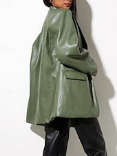 preiswerte Blazer &amp; Anzüge-Damen Blazer Warm Bequem Tasche Knöpfe Mode Modern Einfach Ausgehen Wochenende Einreihig Regulär Umlegekragen Normale Passform Langarm Oberbekleidung Schwarz Rote Braun Herbst Winter