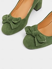 economico Anni &amp;#39;50-Per donna Tacchi Retrò Feste Lavoro Quotidiano Fiocco Tacco grosso Punta quadrata Elegante Vintage Finta pelle scamosciata Mocassino Nero Rosa Blu