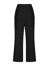 abordables Ensembles chemisiers pour femmes-Femmes Mode Streetwear Quotidien Ensembles de Pantalons Sans manches Col en V Uni Occasionnel Quotidien Noir bleu marine Vert Été Coupe Ample