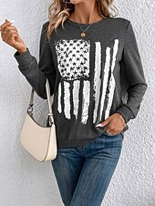ieftine Magazin grafic Sweatshirts &amp; Hanorace-Pentru femei Hanorac pulover Grafic Dungi Casual Manșon Lung Stil Nautic Topuri obișnuite Casă Stradă Zilnice Imprimeu Alb Roz Îmbujorat Albastru piscină Maro Gri Vară Primăvară Toamnă Iarnă
