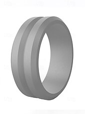 economico Gioielli da uomo-fede nuziale in silicone da uomo con design a doppia scanalatura – elastico leggero da 8 mm per stili di vita attivi, allenamenti in palestra e sport all&#039;aria aperta
